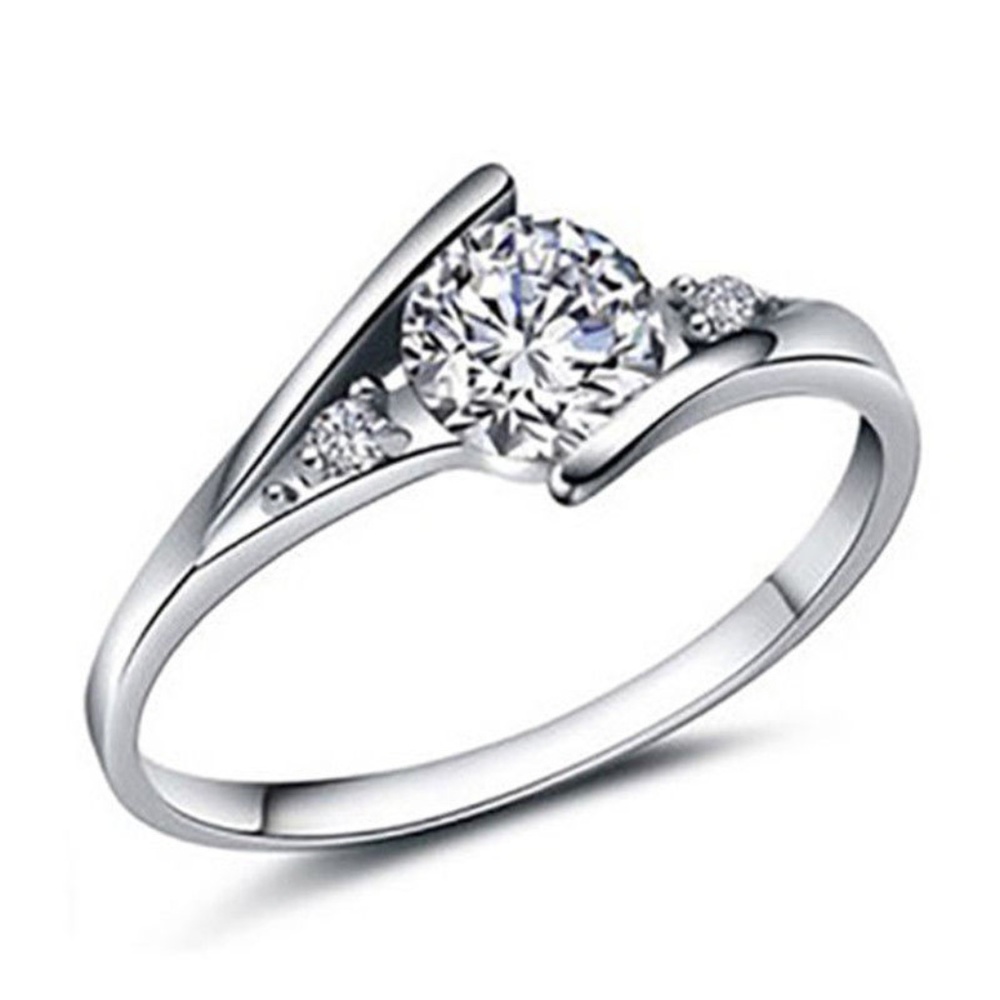 Silver Plated Ring Cubic Zirconia